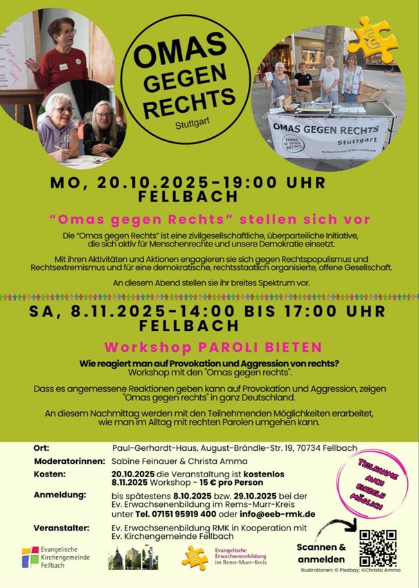 "Omas gegen Rechts" - Workshop PAROLI BIETEN "Omas gegen Rechts" - Workshop PAROLI BIETEN