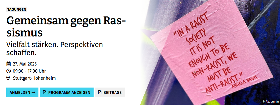 Gemeinsam gegen Rassismus – Vielfalt stärken. Perspektiven schaffen.