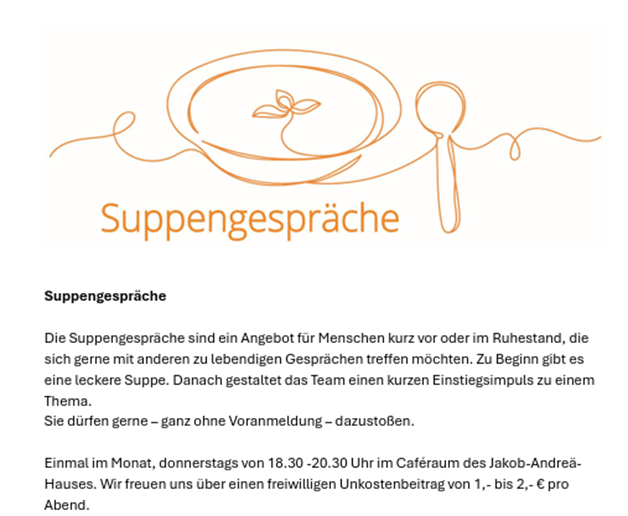 Suppengespräche am 5. Juni 2025