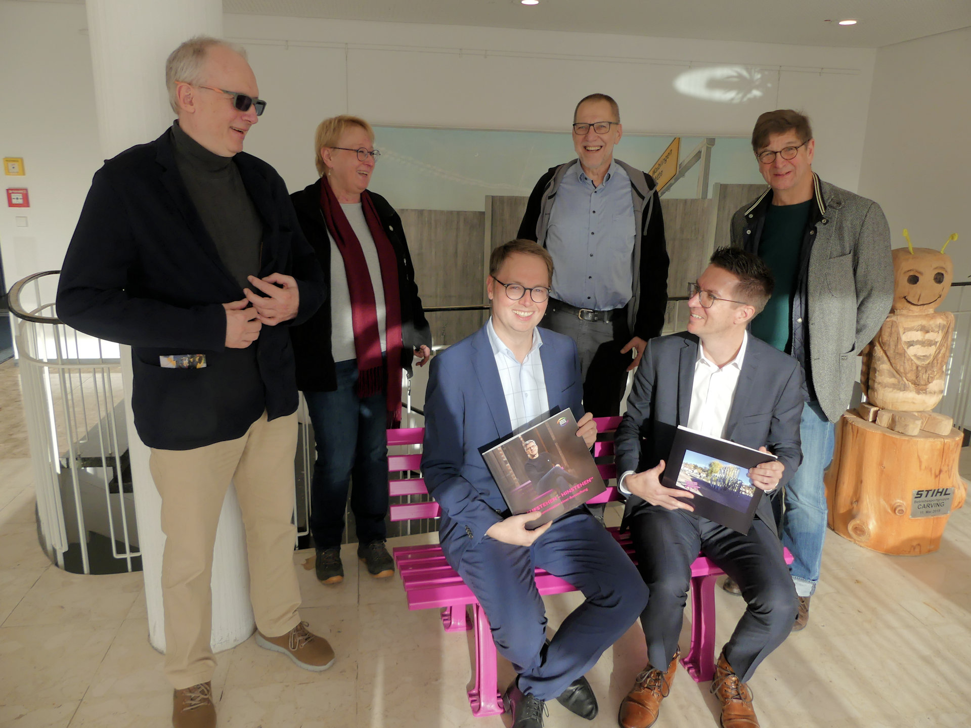 Mitglieder des Waiblinger B&uuml;ndnis mit Herrn Wolf und Herrn Sch&auml;fer