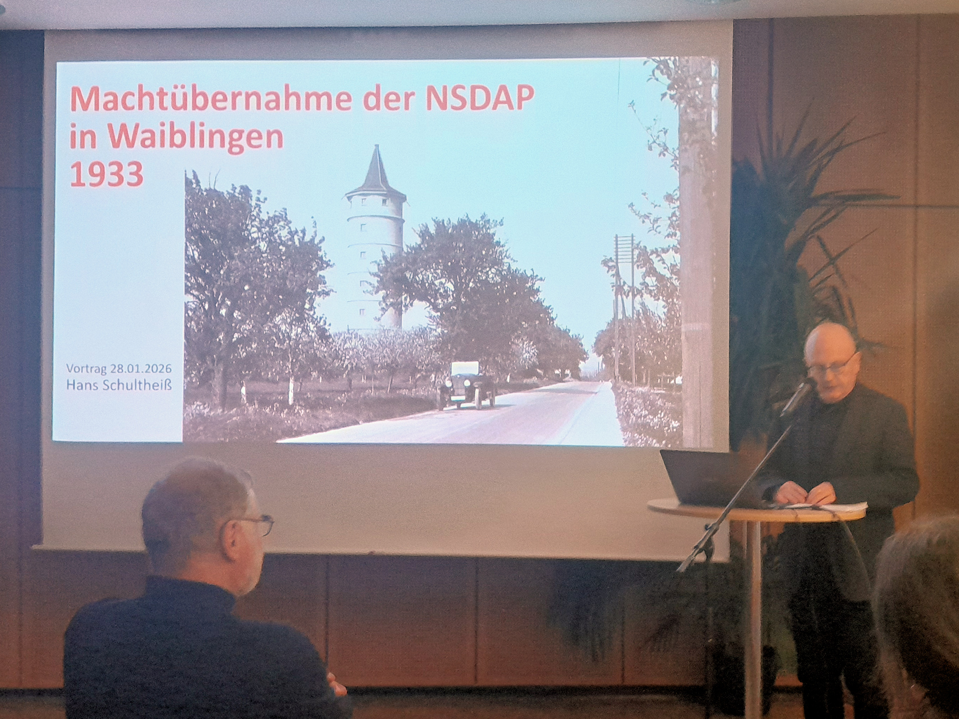 Hans Schulthei&szlig; bei deinem Vortrag