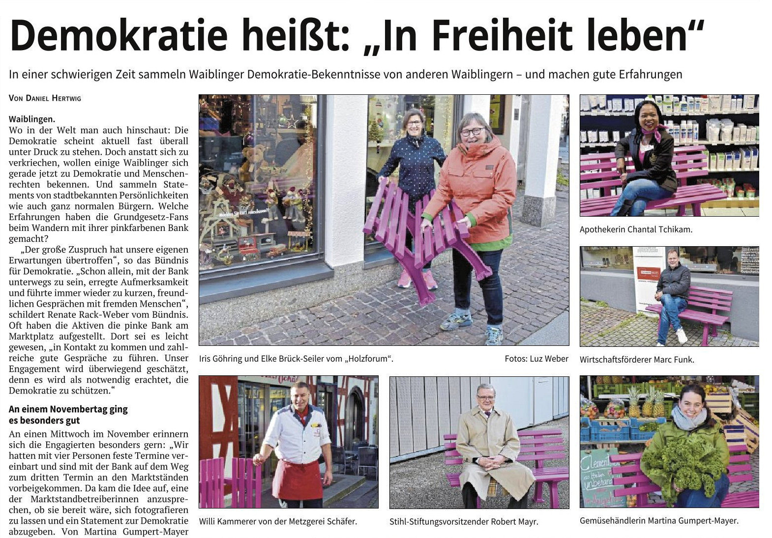Demokratie heißt: „In Freiheit leben“