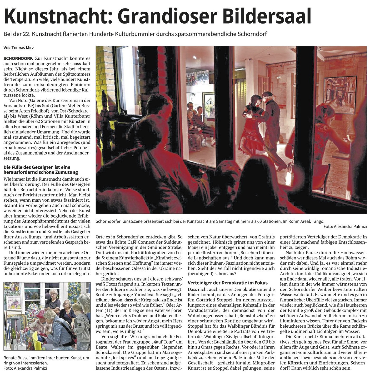 Schorndorfer Nachrichten vom 22. September 2025